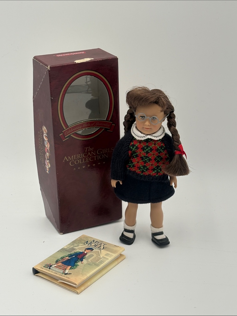 American Girl Mini Molly Doll Meet Molly Book In Original Box Vintage